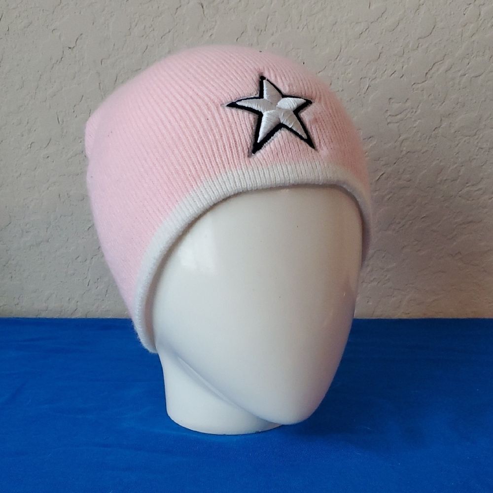 Dallas Cowboys Kids Beanie Pink White Star Logo Knit Winter Hat Youth Girl